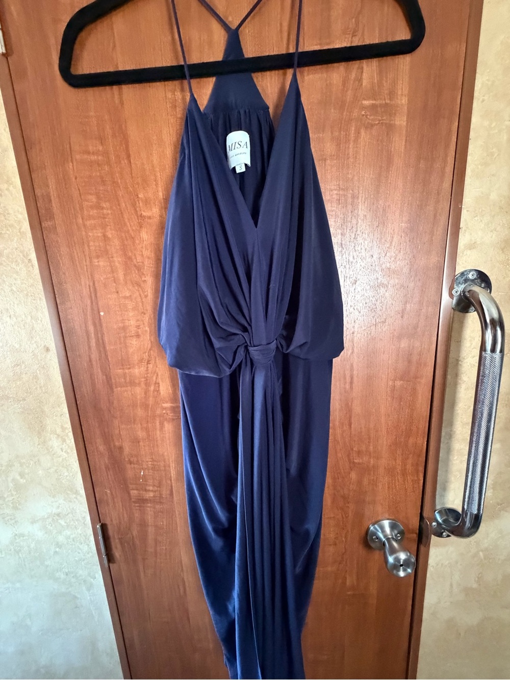 Misa Los Angeles Navy Blue Women's Draped Dress Size Small